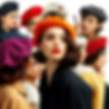A collage showcasing various beret styles