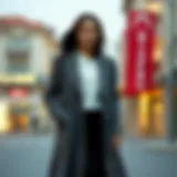 Fashionable Long Coat Elegant long coat showcasing a blend of fashion and modesty