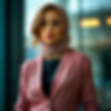 Elegant cardigan showcasing modest fashion