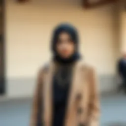 Elegant outfit showcasing a contemporary modest style