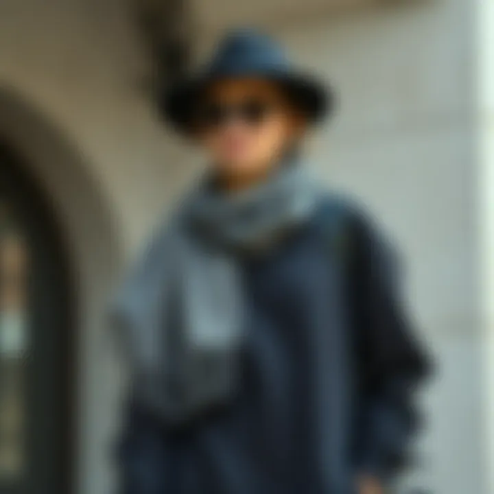 Texture and Style Harmony Stylish combination of textures in a modest outfit