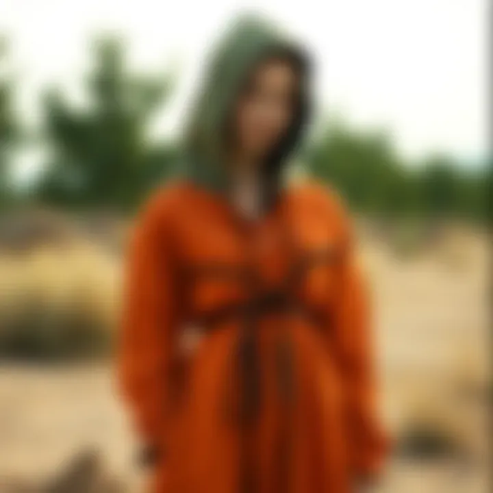 Showcasing Unique Design Elements Trendy hooded dress with unique design features