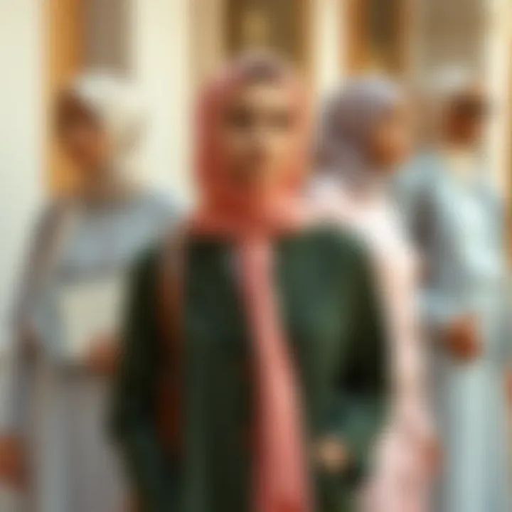 Pastel Shades in Modern Modest Wear A palette of pastel shades showcasing the latest fashion trends in modest wear