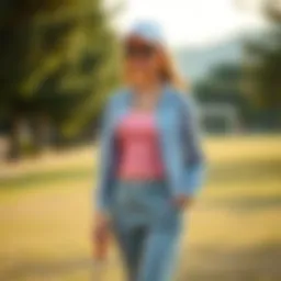 A stylish modest sports outfit suitable for summer.