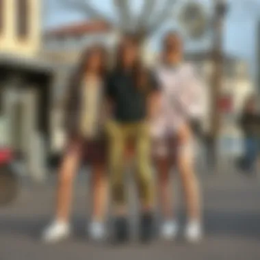 Trendy Spring Street Style Trendy spring street style with unique patterns and stylish footwear