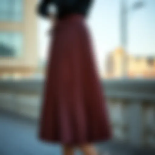 Elegant pleated skirt showcasing a blend of classic and modern styles.