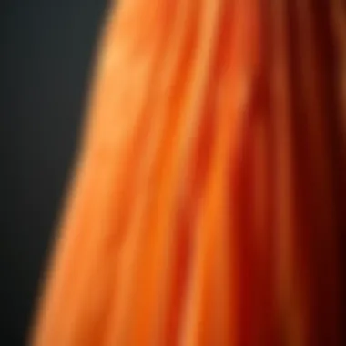 Close-up of fabric and details of a Tuğba pleated skirt.