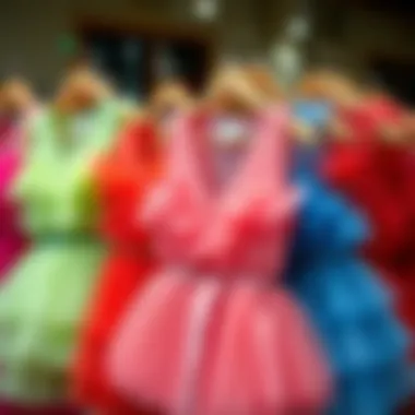 Diverse Styles of Tulle Vests A variety of tulle vests in different colors and styles