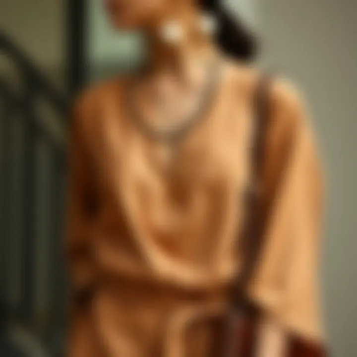 Sophisticated Tunik with Accessories Elegantly draped tunic paired with chic accessories