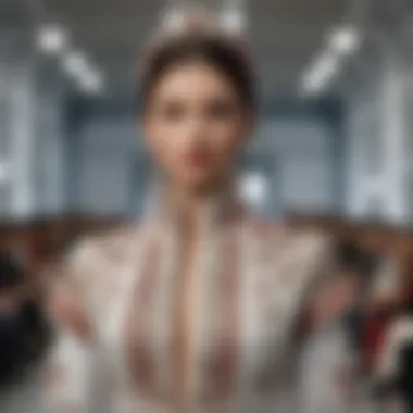 Modern Runway: Fusion of Tradition and Contemporary Turkish Fashion A modern fashion runway featuring designs inspired by Turkish culture