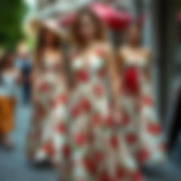 Different floral dress styles for various occasions