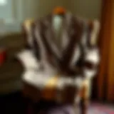 Elegant vintage blazer draped over a classic armchair