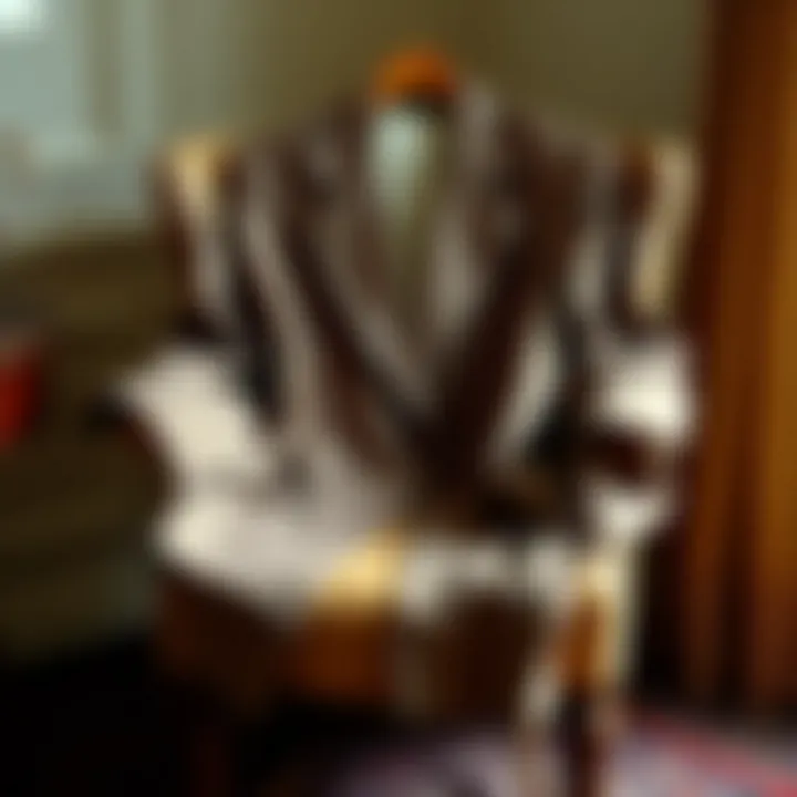 The Elegance of Vintage Blazers Elegant vintage blazer draped over a classic armchair