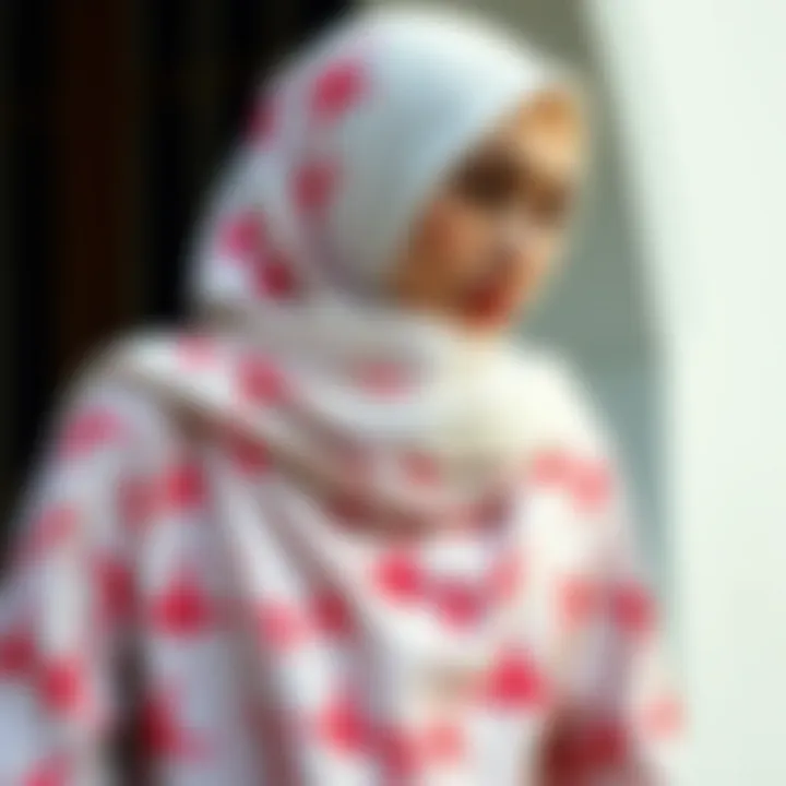 Stylish hijab dress showcasing diverse fabric textures