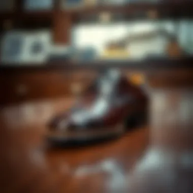 Reflecting Style and Quality A well-polished pair of genuine leather shoes reflecting style