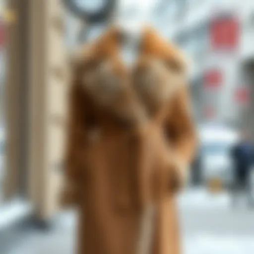 Luxurious Winter Coat Design Elegant winter coat design showcasing luxurious fabric