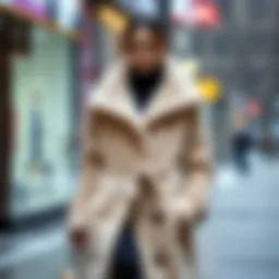 Elegant winter coat showcasing modern design