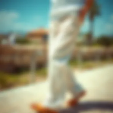 Elegance in Linen: A Stylish Choice Stylish linen trousers with side pockets