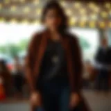 Lightweight cardigan draped over a stylish outfit