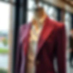 Stylish young blazer jacket displayed on a mannequin